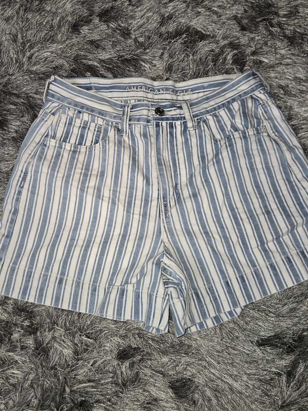 American Eagle Blue & White Striped Women’s Shorts